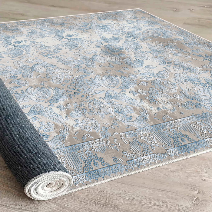 Conceptum Alfombra Azul y Gris 60 x 100 cm Conceptum Alfombra Azul y Gris 60 x 100 cm